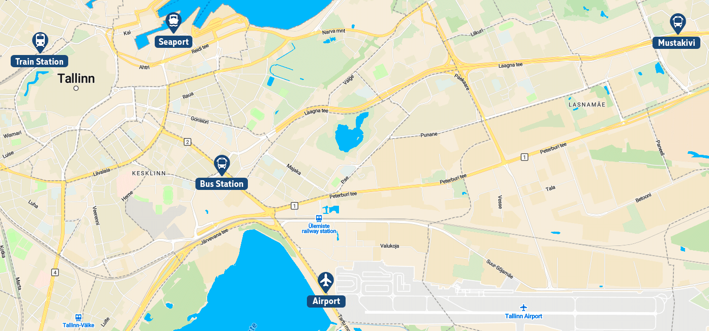 Tallinn transport map Tallinn transport map